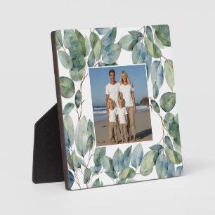 Plaque Photo Elégante aquarelle feuille photo eucalyptus