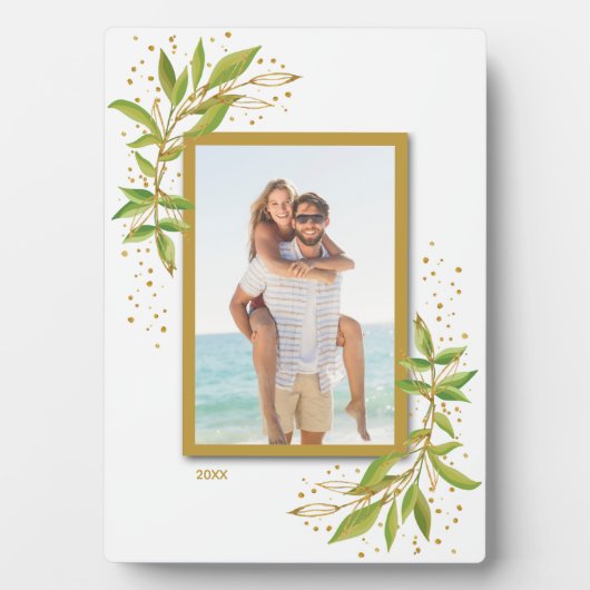 Plaque Photo Elégante aquarelle florale Tablette florale Easel (Devant)