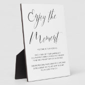 Plaque Photo Élégante calligraphie délicate Mariage débranché (Côté)