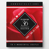 Plaque Photo Élégante célébration du 36e anniversaire du Mariag (Devant)