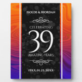 Plaque Photo Élégante célébration du 39e anniversaire du Mariag (Devant)