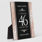 Plaque Photo Élégante célébration du 46e anniversaire du Mariag (Côté)