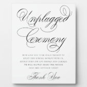 Plaque Photo Élégante Cérémonie débranchée Calligraphie noire (Devant)