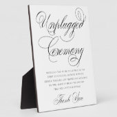 Plaque Photo Élégante Cérémonie débranchée Calligraphie noire (Côté)