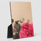 Plaque Photo Élégante crème rose florale (Côté)