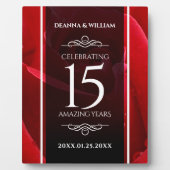 Plaque Photo Élégante fête du 15e anniversaire du Mariage Rose (Devant)