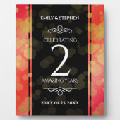 Plaque Photo Élégante fête du 2e anniversaire du Mariage Garnet (Devant)