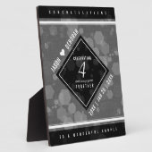 Plaque Photo Élégante fête du 4e anniversaire du Mariage de lin (Côté)