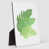Plaque Photo Élégante fougères vertes feuilles de bois (Côté)