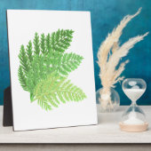 Plaque Photo Élégante fougères vertes feuilles de bois (Côté)