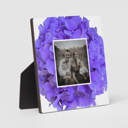 Plaque Photo Elégante lavande violette lilas hydrangées florale (Recto)