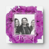 Plaque Photo Elégante magenta rose hydrangée florale roses (Devant)