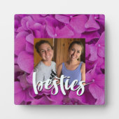 Plaque Photo Elégante magenta rose hydrangée florale roses (Devant)