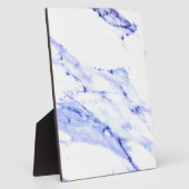 Plaque Photo Elégante motif en granit bleu blanc (Côté)