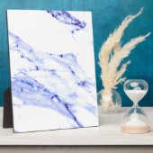 Plaque Photo Elégante motif en granit bleu blanc (Côté)