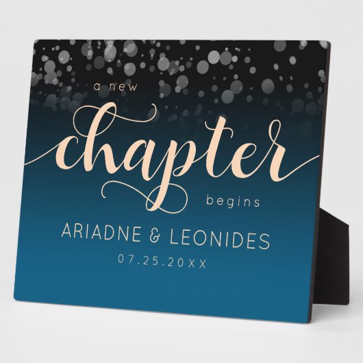 Plaque Photo Elégante Pêche Océanique Bleu Mariage Un Nouveau C (Côté)