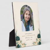 Plaque Photo Elégante photo commémorative Floral (Côté)