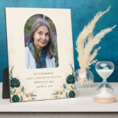 Plaque Photo Elégante photo commémorative Floral (Côté)