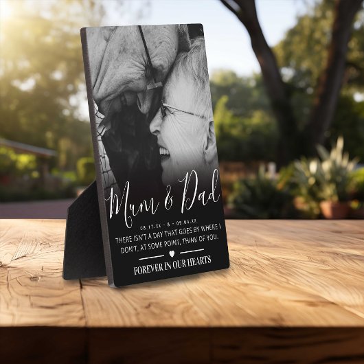 Plaque Photo Élégante photo commémorative | Maman & Papa