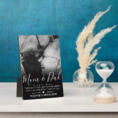 Plaque Photo Élégante photo commémorative | Maman & Papa (Côté)