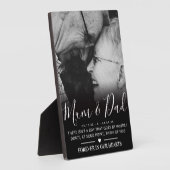 Plaque Photo Élégante photo commémorative | Maman & Papa (Côté)