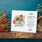 Plaque Photo Élégante photo Mémorial Célébration des Roses de l (Côté)