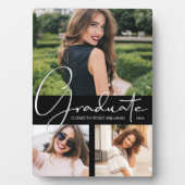Plaque Photo Élégante photo noire de graduation (Devant)