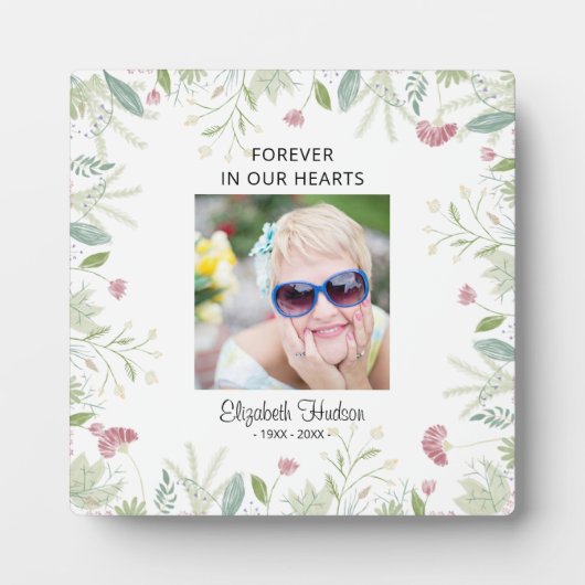 Plaque Photo Élégantes fleurs de printemps encadrées photo | Fu (Devant)