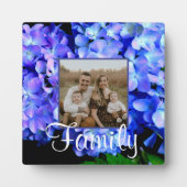 Plaque Photo Elégantes hydrangées florales violettes bleues (Devant)
