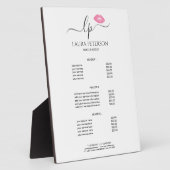 Plaque Photo Élégantes lèvres roses manuscrites calligraphie de (Côté)