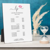 Plaque Photo Élégantes lèvres roses manuscrites calligraphie de (Côté)