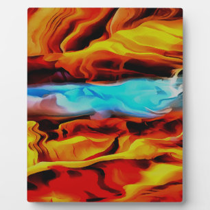 Plaque Photo Eléments Chauds Et Froids Acrylique Verser Abstrai