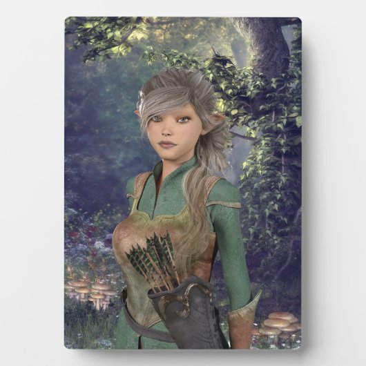 Plaque Photo Elf Maiden dans les bois (Devant)