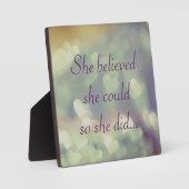Plaque Photo Elle Croyait Qu'Elle Pourrait (Recto)