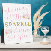 Plaque Photo Elle Feuille une petite princesse étincelante (Côté)