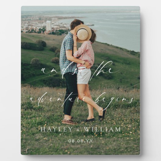 Plaque Photo Ellesmere Et Donc L'Aventure Commence Mariage (Devant)