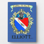 Plaque Photo Elliott Crest et Tartan (Devant)