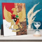 Plaque Photo Emblème d'Indonésie - Drapeau Garuda Pancasila Bat (Côté)