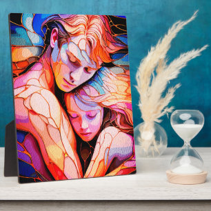 Plaque Photo Embrace Ethereal Guardian - Imaginaire en verre