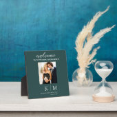 Plaque Photo Émeraude verte et photo blanche Mariage-tableau - (Insitu)