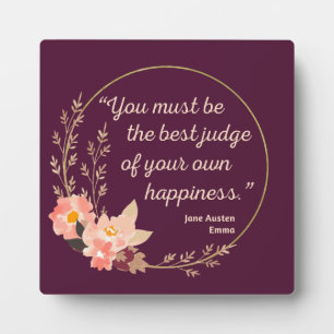 Plaque Photo Emma By Jane Austen Citation I - Style mignon