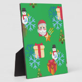 Plaque Photo emoji de Noël vert (Côté)