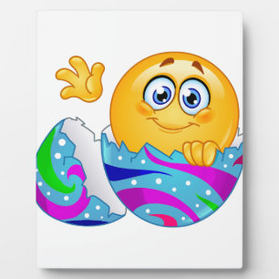 Plaque Photo Emoji oeuf de Pâques