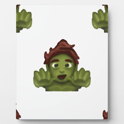 Plaque Photo emoji zombie (Devant)