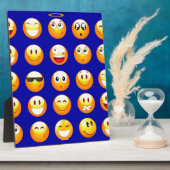Plaque Photo emojis bleu foncé (Côté)