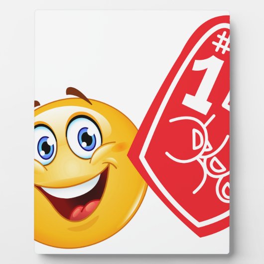 Plaque Photo émoticône sportif (Devant)