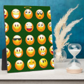 Plaque Photo émoticône vert foncé (Côté)