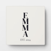 Plaque Photo Empilage de nom gras vertical (Devant)