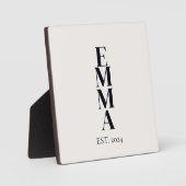 Plaque Photo Empilage de nom gras vertical (Recto)