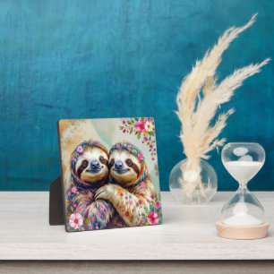 Plaque Photo Emplacements en aquarelle florale 1